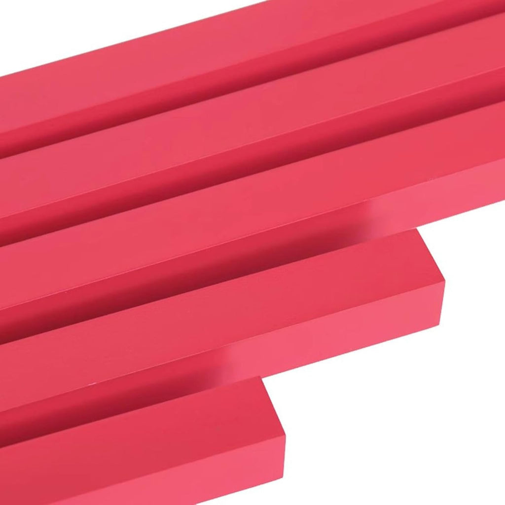 Montessori Red Math Counting Rods, Wood Math Toys Red Rods, Length 5-50Cm
