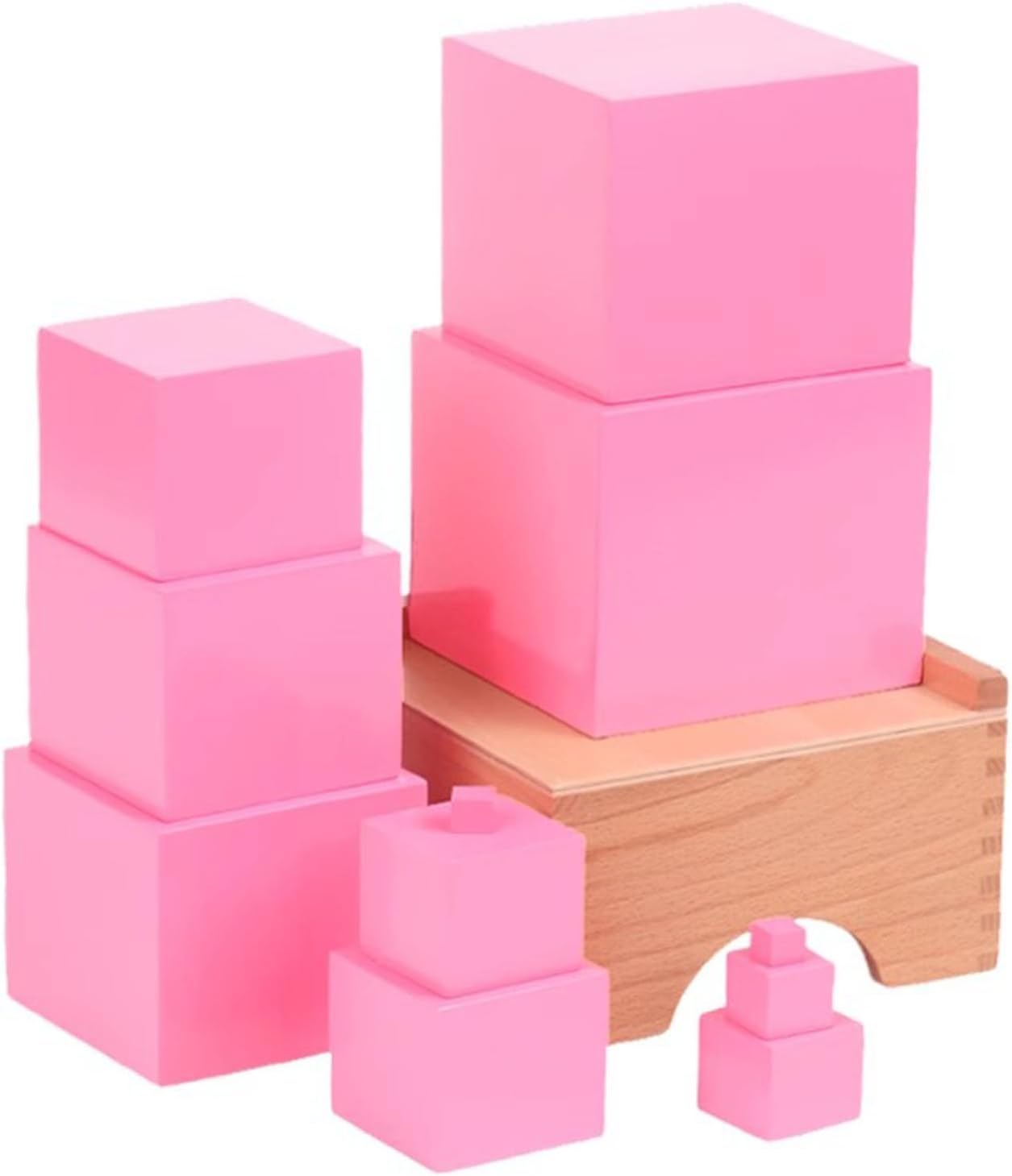 Pink Tower Montessori Teaching AIDS, Kids's Sensory Teaching AIDS And Learning Materials