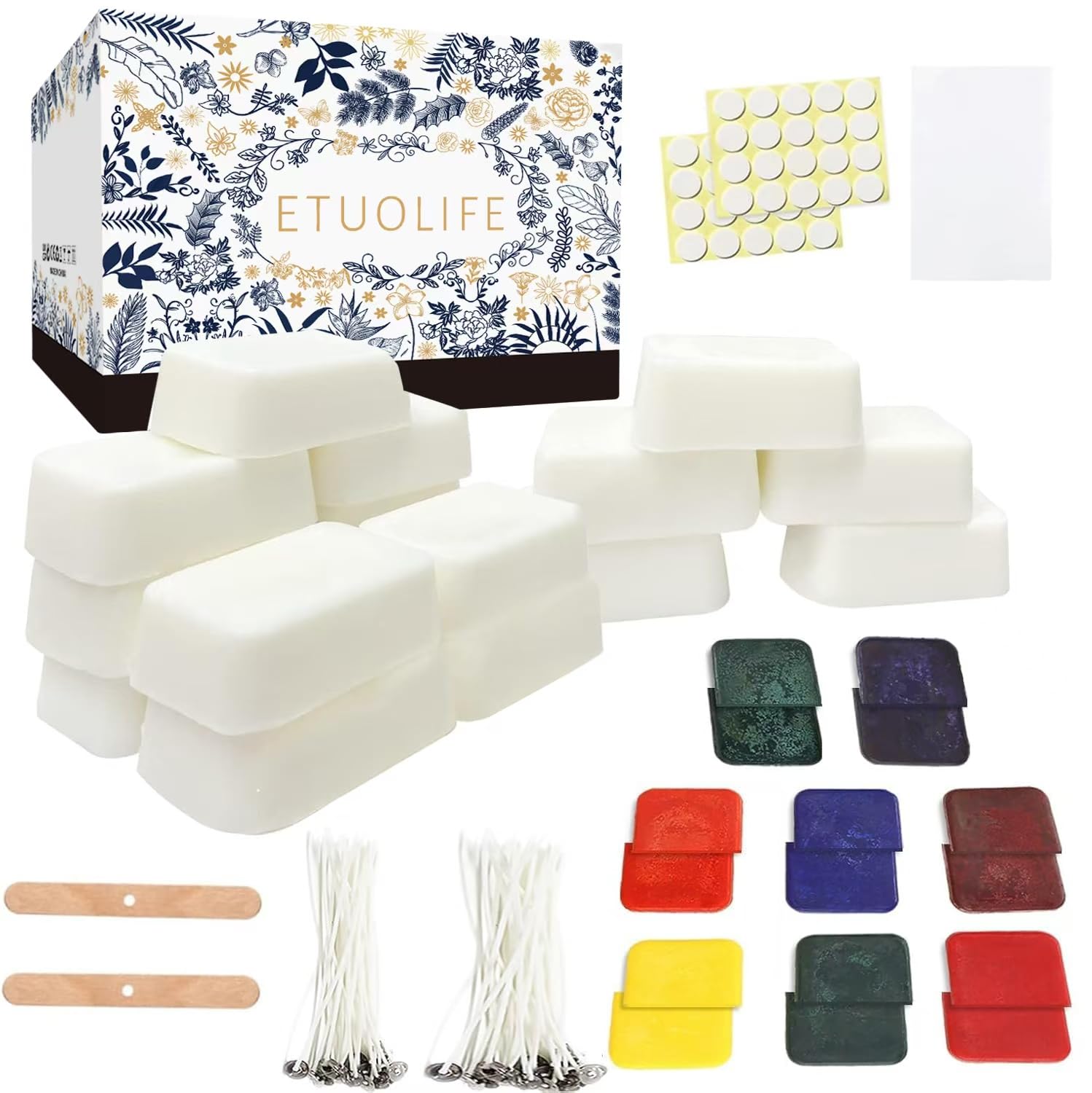 Candle Making Kits for Adults Beginners,Soy Wax for Candle Making,Candle Making Supplies Accessory,Make Your Own Candles,Melting Pot,Fragrance Oils,Candle Tins,Wicks,Dye Wax, Christmas Candle Kit