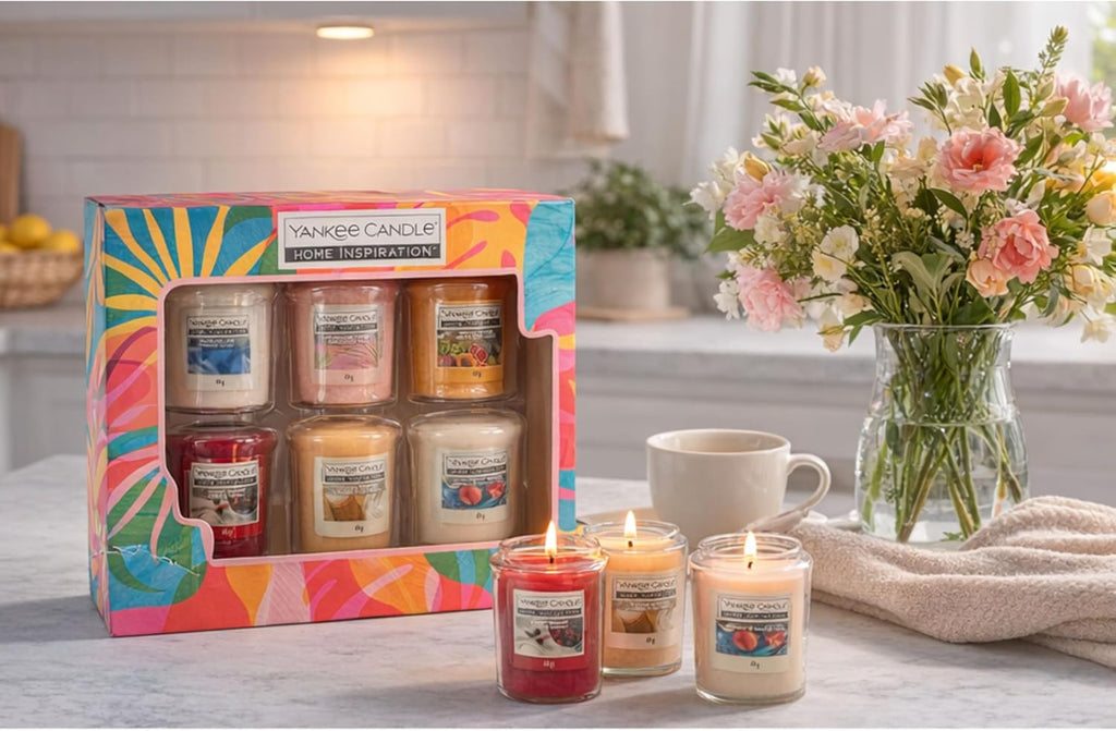 Yankee Candle Gift Set - 6pcs Votive Scented Candles, Mixed Popular Fragrances, Candles Gifts for Women, Mother's Day Gifts, Birthdays (6x49g)